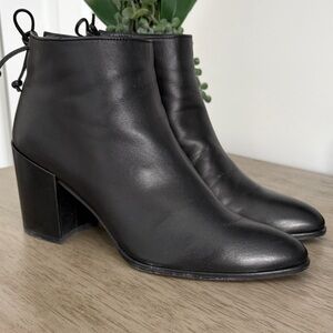 Stuart Weitzman Sleek Black Ankle Booties